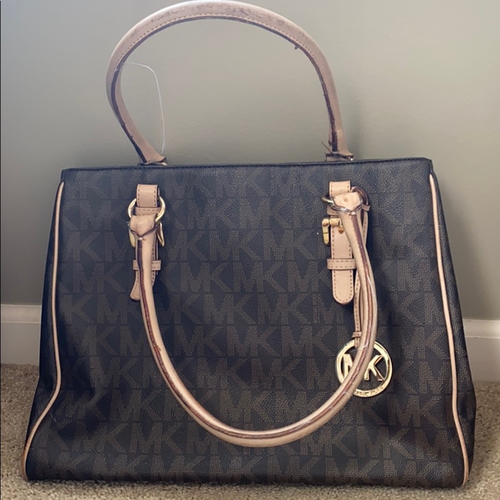 Brown Michael Kors Logo Tote Bag
